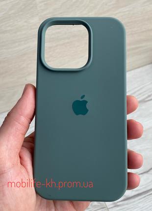 Чехол Silicone case iPhone 14 Pro Pine Green ( Силиконовый чех...