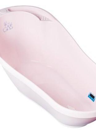Ванночка Tega Baby Зайчики зі зливом Світло-рожевий 92см KR-01...