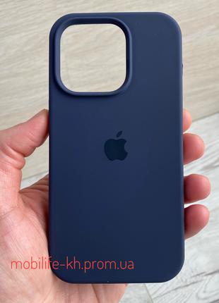 Чехол Silicone case iPhone 14 Pro Midnight Blue ( Силиконовый ...