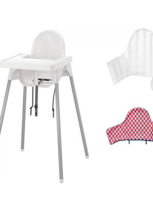 Стілець для годування + столик + подушка + чохол IKEA ANTILOP ...