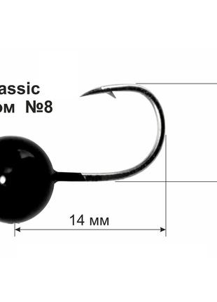 Мормышка летняя DS Classic №8 0,5г Черный хром