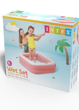 Детский надувной бассейн Intex 57100 размер 85-85-23см, 57л, о...