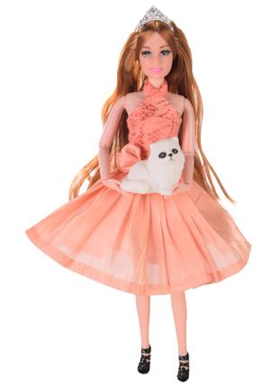 Лялька Shantou Jinxing Emily у персиковій сукні з котиком (QJ0...