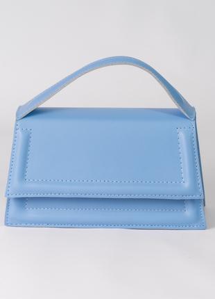 Жіноча сумка блакитна сумка блакитний клатч кросбоді через плече