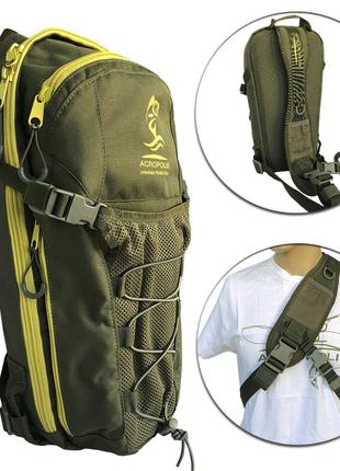 Рюкзак-слінг на одне плече для спінінгової риболовлі (для прав...