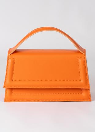 Жіноча сумка помаранчева сумка оранжевий клатч кросбоді через пле