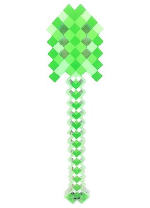 Лопата "Minecraft", свет, звук (зеленая)