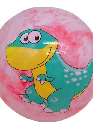 М'ячик гумовий "Динозаври", червоний, 23 см