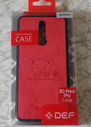 Чохол DEF xiaomi redmi 8 3D print tpu case bear