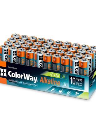 Батарейка лужна AA/LR6 (бокс-40шт) ColorWay