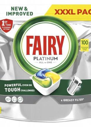 Капсулы для посудомоечных машин Fairy Platinum Lemon All in On...