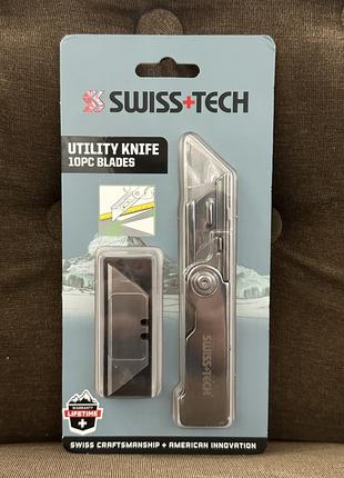 Swiss Tech Utility Knife канцелярский для распаковки с зажимом...