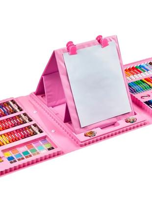 Розовый набор для рисования с мольбертом "Креативный Уголок"