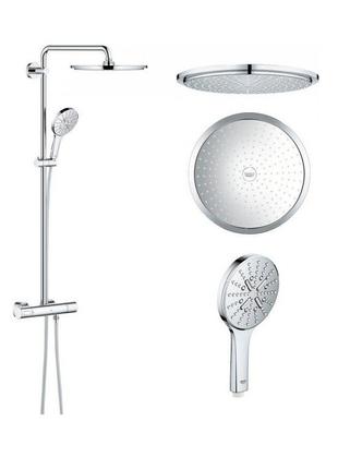 Душова система з термостатом для настінного монтажу Grohe Rain...