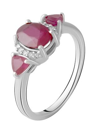 Серебряное кольцо SilverBreeze с натуральным рубином 2.634ct (...