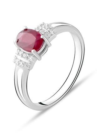 Серебряное кольцо SilverBreeze с натуральным рубином 1.215ct (...