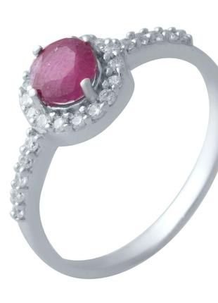 Серебряное кольцо SilverBreeze с натуральным рубином 1.198ct (...