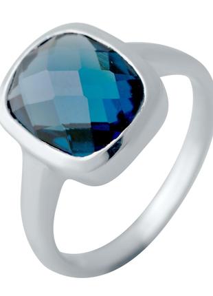 Серебряное кольцо SilverBreeze с натуральным топазом Лондон Бл...