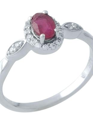 Серебряное кольцо SilverBreeze с натуральным рубином 0.917ct (...