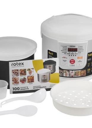 Мультиварка 6 в 1 Rotex RMC-508-W 14 программ хлеб выпечка бел...