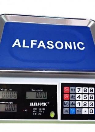 Ваги торговельні вологостійкі кнопки Alfasonic TS-P 6416 до 50 кг