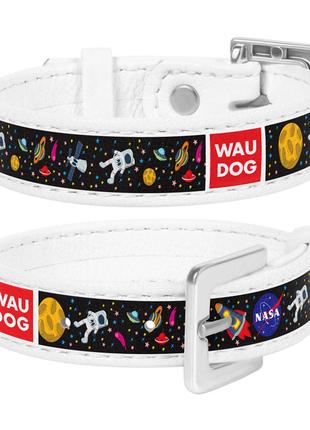 Браслет WAUDOG Design с рисунком "NASA", премиум кожа, металли...