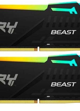Модуль памяти DDR5 2x8GB/5200 Kingston Fury Beast RGB Black (K...