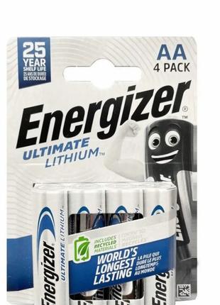 Батарейки Energizer Ultimate Lithium AA/LR6 (4шт)