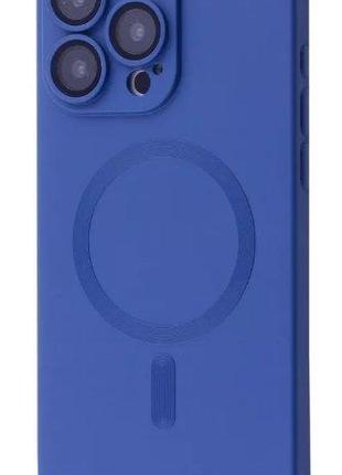 Чехол Silk Touch Case with MagSafe для iPhone 15 Pro Max Blue