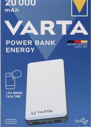 Power bank VARTA Energy 20000mAh (2USB/1Type-C, Li-Pol, QC3.0,...