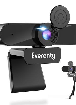 Веб-камера Everenty з мікрофоном, 2K 1440P Full HD з кришкою т...