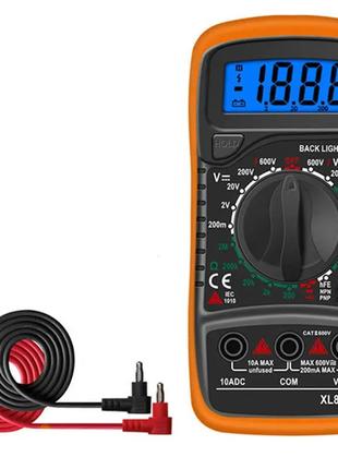 Мультиметр цифровий XL830L (1*6F22, тест діодів, тест транзист...