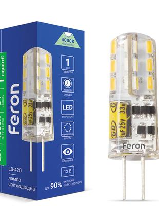 Світлодіодна лампа Feron LB-420 2Вт 12V G4 4000K