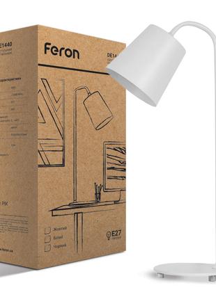Настільний світильник Feron DE1440 під лампу Е27 білий