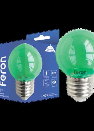 Світлодіодна декоративна лампа Feron LB-37 1Вт E27 зелена прозора