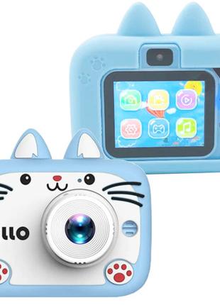 Детский цифровой фотоаппарат X900 Cat blue