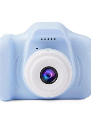 Детский цифровой фотоаппарат ET004 blue, слот для карты памяти TF