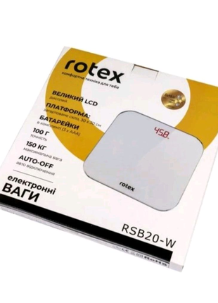 Весы напольные Rotex RSB20-W с подсветкой