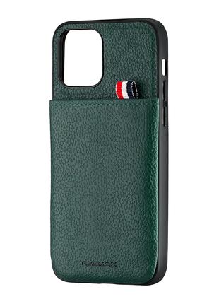 Чехол Jinduka Leather Pocket iPhone 12 Green