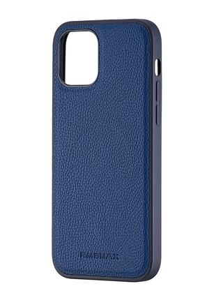 Чохол Jinduka Leather Case with MagSafe iPhone 12 Deep Blue