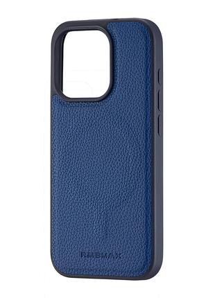 Чохол Jinduka Leather Case with MagSafe iPhone 15 Pro Deep Blue