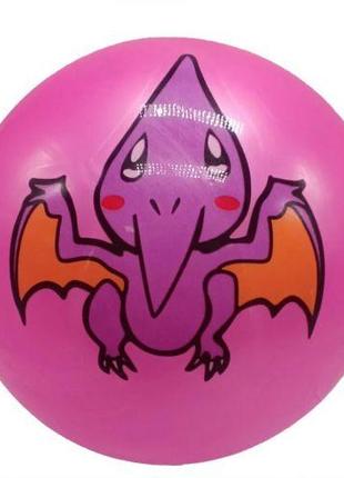Мяч резиновый "Динозаврики" 23 см (розовый) [tsi235323-ТSІ]