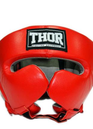 Шлем для бокса THOR 716 L /PU / красный