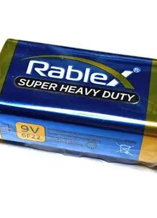 Батарейка корона сольова Rablex Super heavy duty 6F22 9V 1 шт.