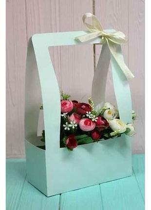 Коробка для квітів Hand bag 10*20*32см. кол. Mintol ТМ ПАКОВКІН