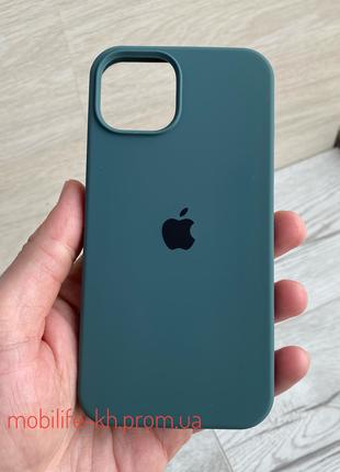 Чехол Silicone case iPhone 14 Pine Green ( Силиконовый чехол i...
