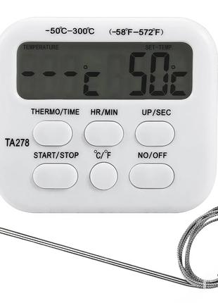 Термометр кухонный с выносным щупом от -50 до 300 градусов, ТА...