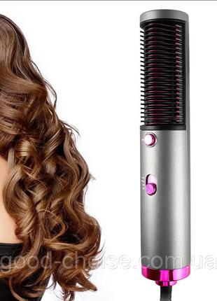 Фен расчёска выпрямитель для волос 2в1 HOT AIR BRUSH DL181, 80...