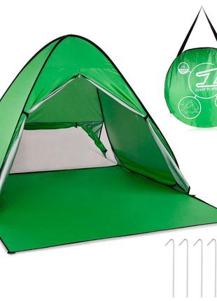 Туристическая палатка 2 местная (150х165х110см) Stripe, Зелена...