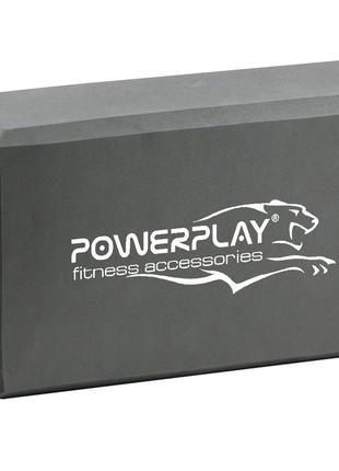 Блоки для йоги 2 шт. PowerPlay 4006 Yoga Brick EVA Сірі (пара)